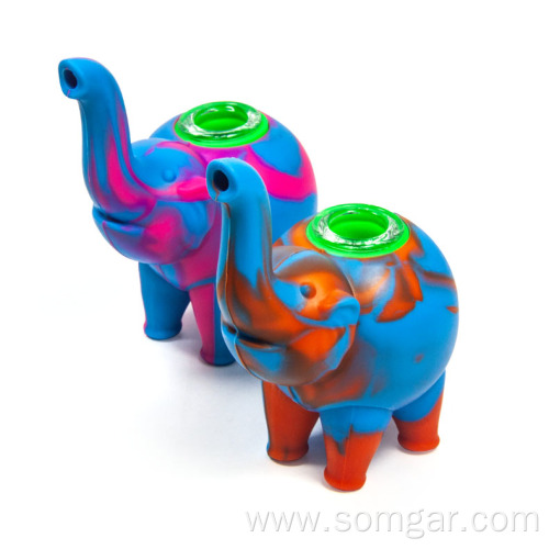 XY76HSS007 Elephant Silicone Smoking Pipes Water Pipes